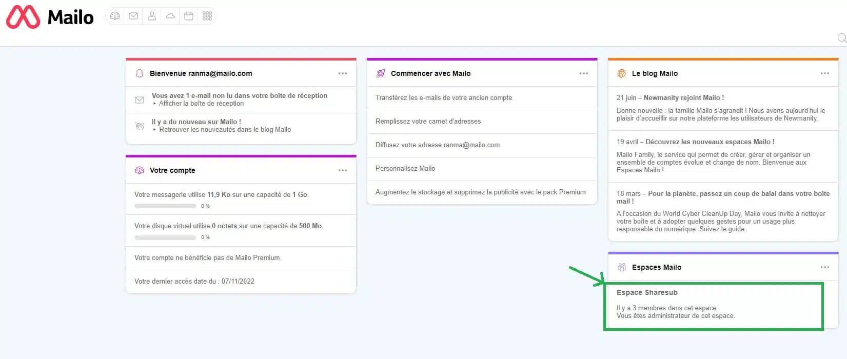 go to your account from the home page