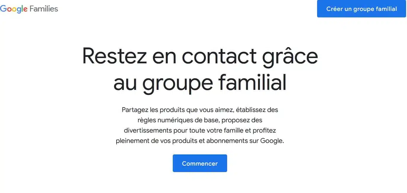 comencer à créer un groupe familiale google