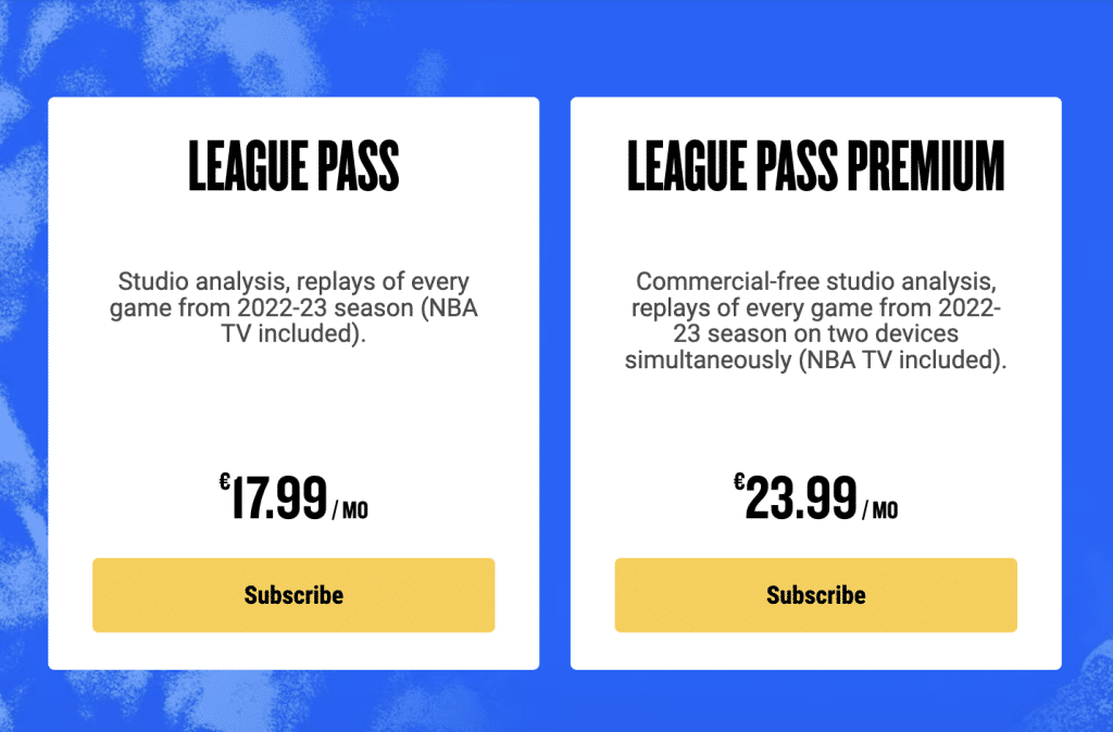 Assinaturas do NBA League Pass estará disponível via Prime Video