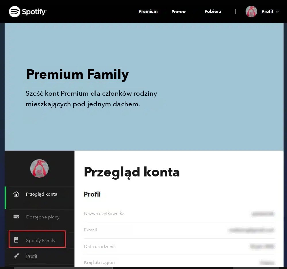 subskrypcja udostępniania spotify metodologia rodzinna